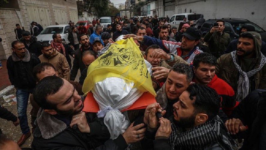 تشييع جثمان الشهيد الحجّار في غزة